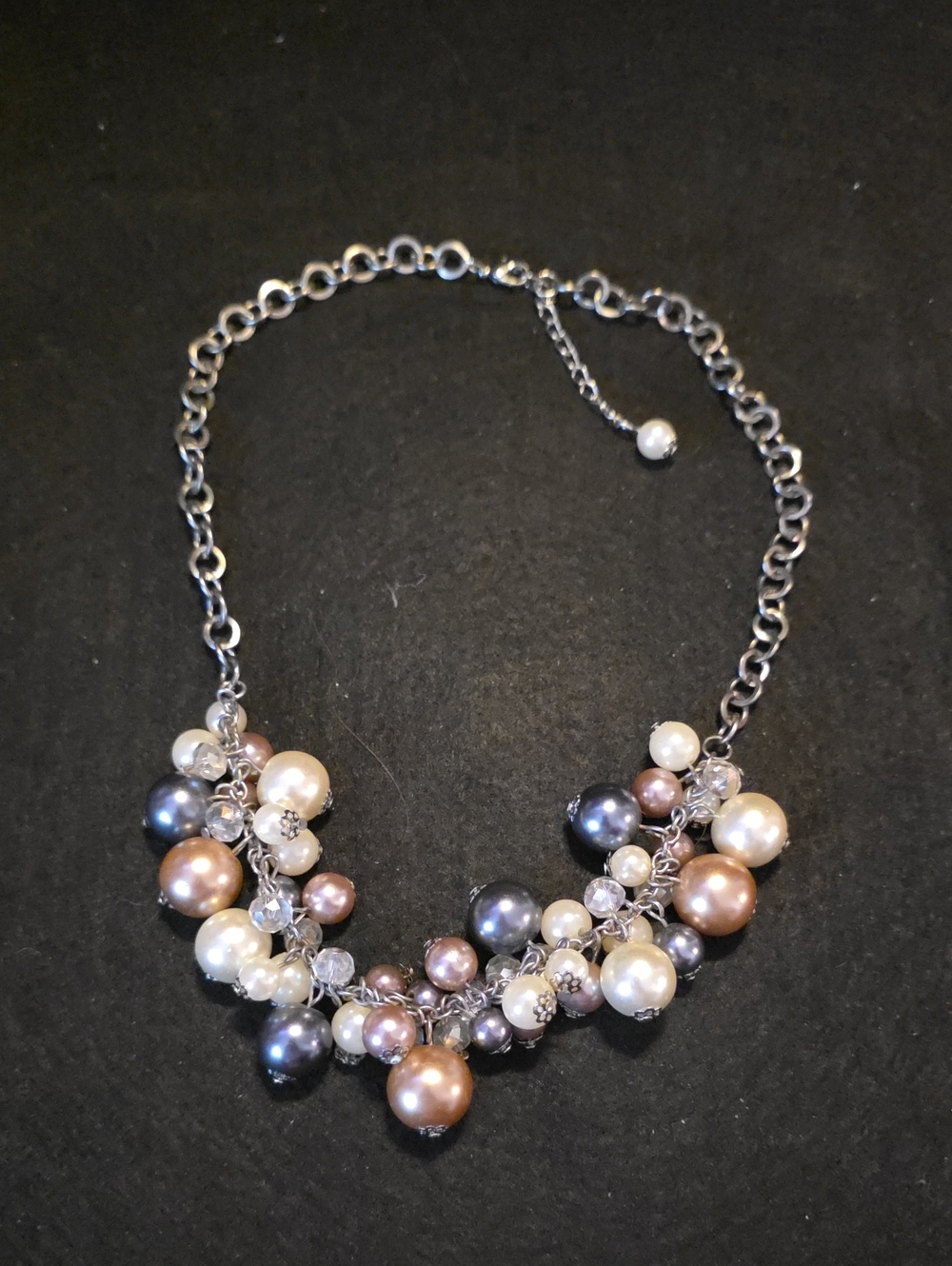 Multi-Color Pearl Cluster Necklace - Women Jewelry